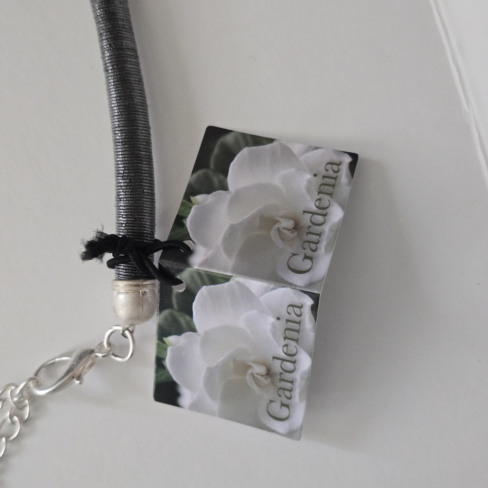 Smoky Gray Crystal Starburst Statement Necklace - Picture 8 of 9